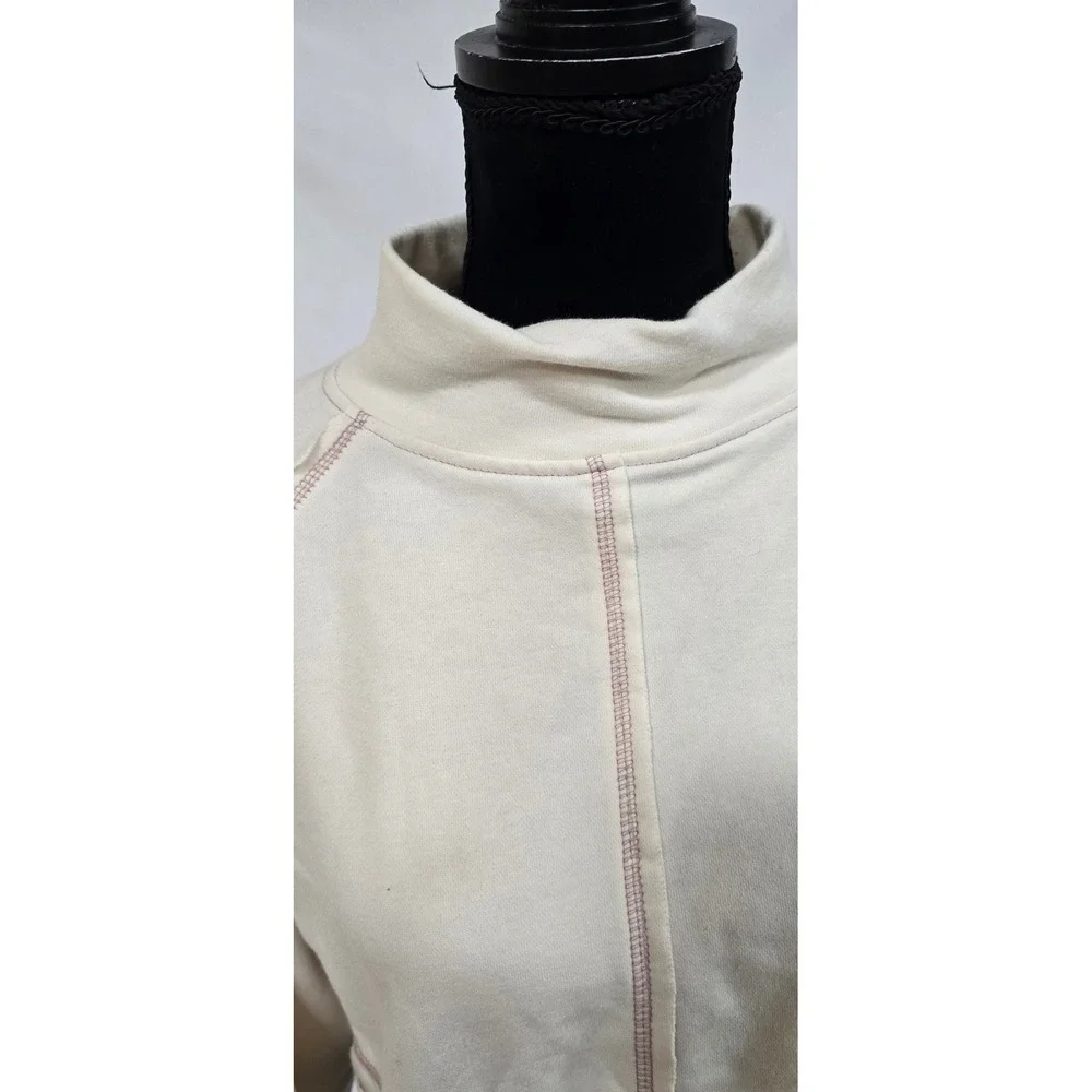 Daily Practice Anthropologie women XXS mock neck crop sweatshirt granola - Picture 5 of 9